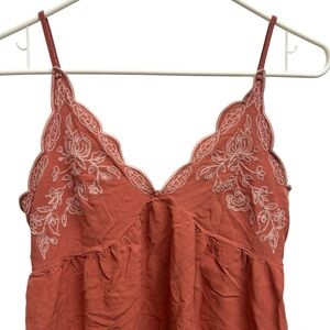 Love on a Hanger Embroidered Coral Tank